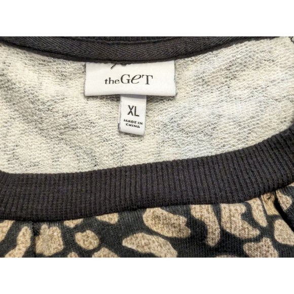 The GET long sleeve Black and Tan Sweatshirt Dress size XL - Picture 7 of 8